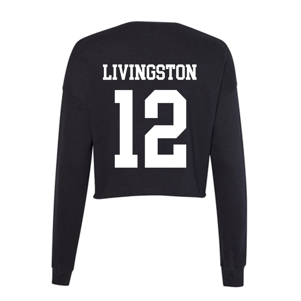 Utah State - NCAA Women's Basketball : Elise Livingston - Women's Cropped Crew Fleece-1
