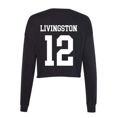 Utah State - NCAA Women's Basketball : Elise Livingston - Women's Cropped Crew Fleece-1