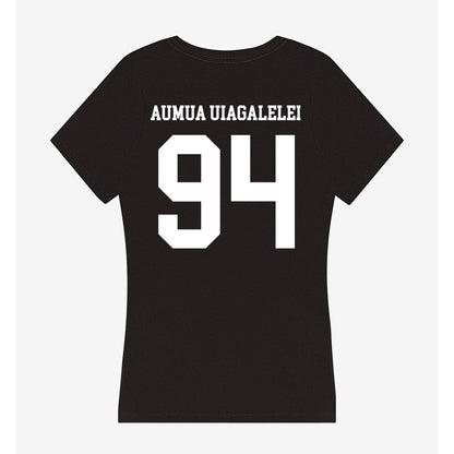 Utah State - NCAA Football : Kone Aumua Uiagalelei - Women's V-Neck T-Shirt-1