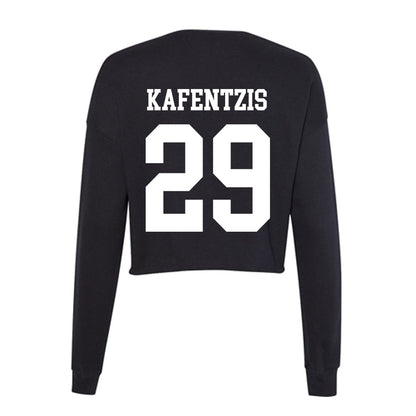 Utah State - NCAA Football : Gio Kafentzis - Women's Cropped Crew Fleece-1