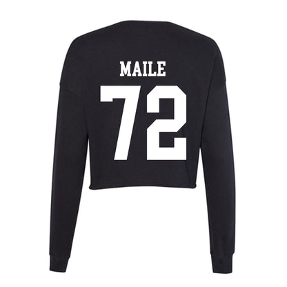 Utah State - NCAA Football : George Maile - Women's Cropped Crew Fleece-1
