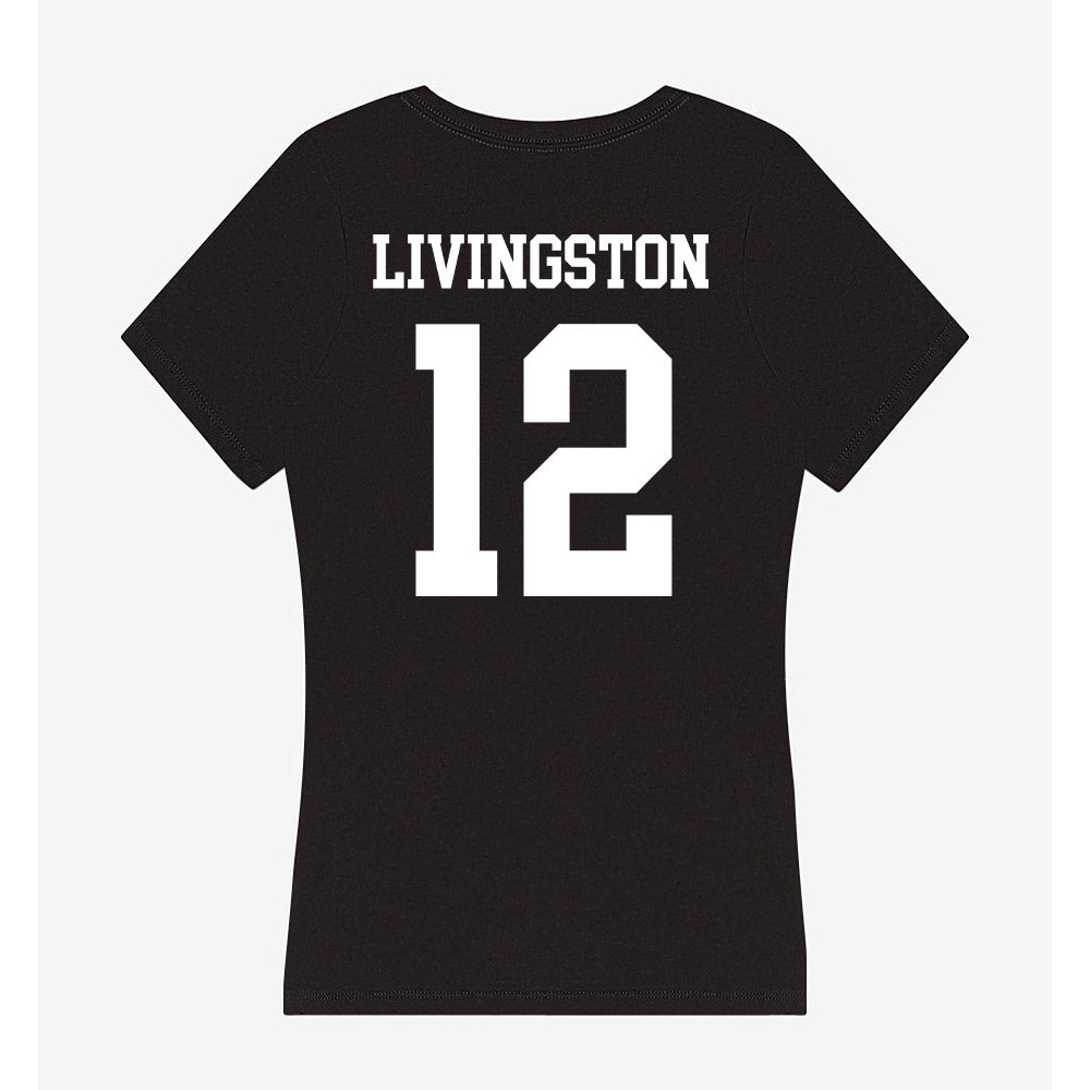 Utah State - NCAA Women's Basketball : Elise Livingston - Women's V-Neck T-Shirt-1