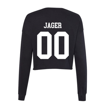 Utah State - NCAA Football : Abe Jager - Women's Cropped Crew Fleece-1