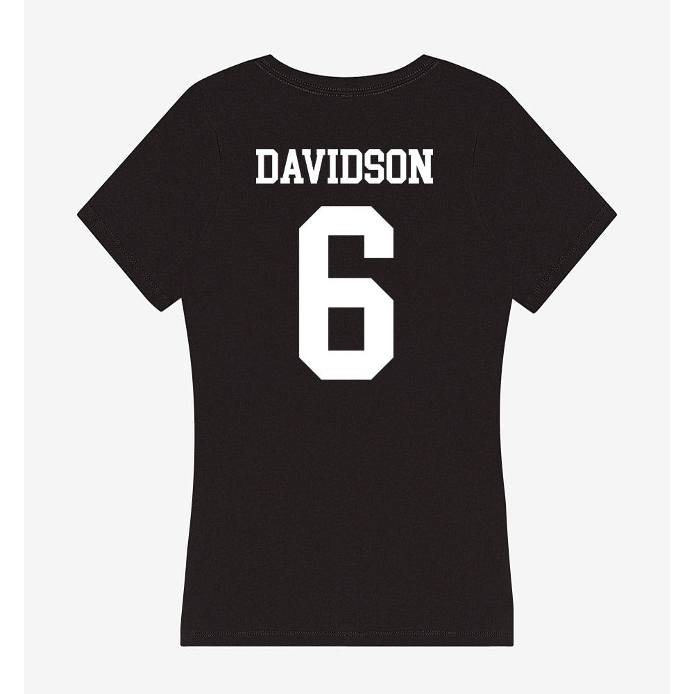Utah State - NCAA Softball : Justine Davidson - Women's V-Neck T-Shirt-1
