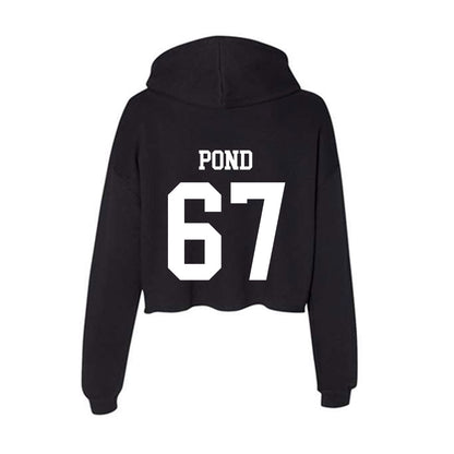 Utah State - NCAA Football : Adam Pond - Women's Crop Fleece Hoodie-1
