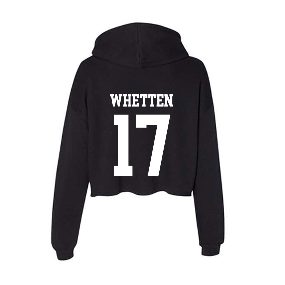 Utah State - NCAA Baseball : Davis Whetten - Women's Crop Fleece Hoodie-1