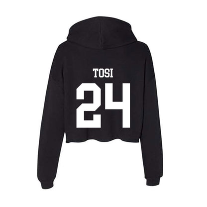 Utah State - NCAA Men's Basketball : Kingston Tosi - Women's Crop Fleece Hoodie-1