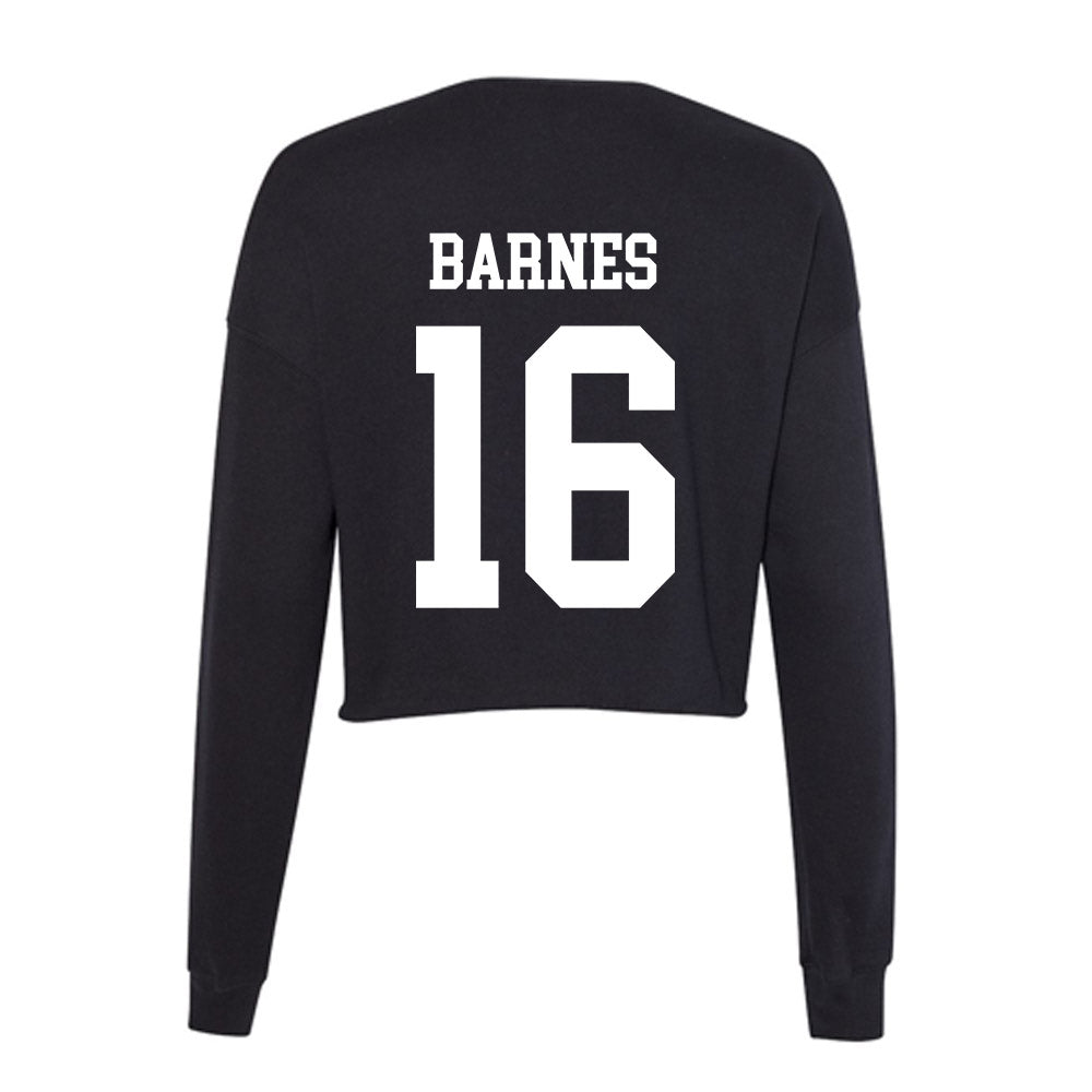 Utah State - NCAA Football : Bryson Barnes - Women's Cropped Crew Fleece-1