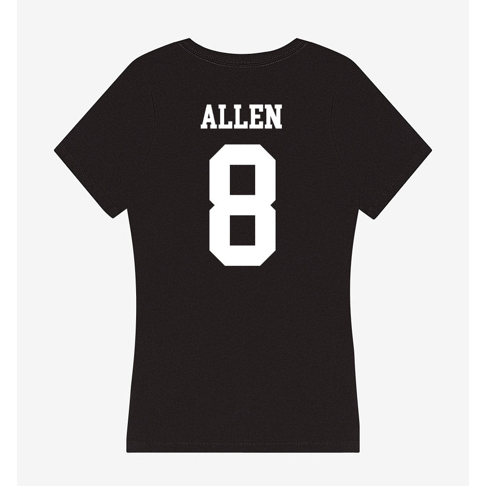 Utah State - NCAA Men's Basketball : Drake Allen - Women's V-Neck T-Shirt-1