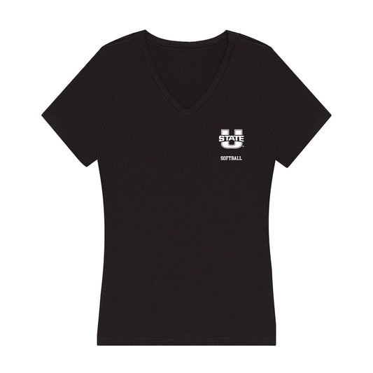 Utah State - NCAA Softball : Alex Bunton - Women's V-Neck T-Shirt-0