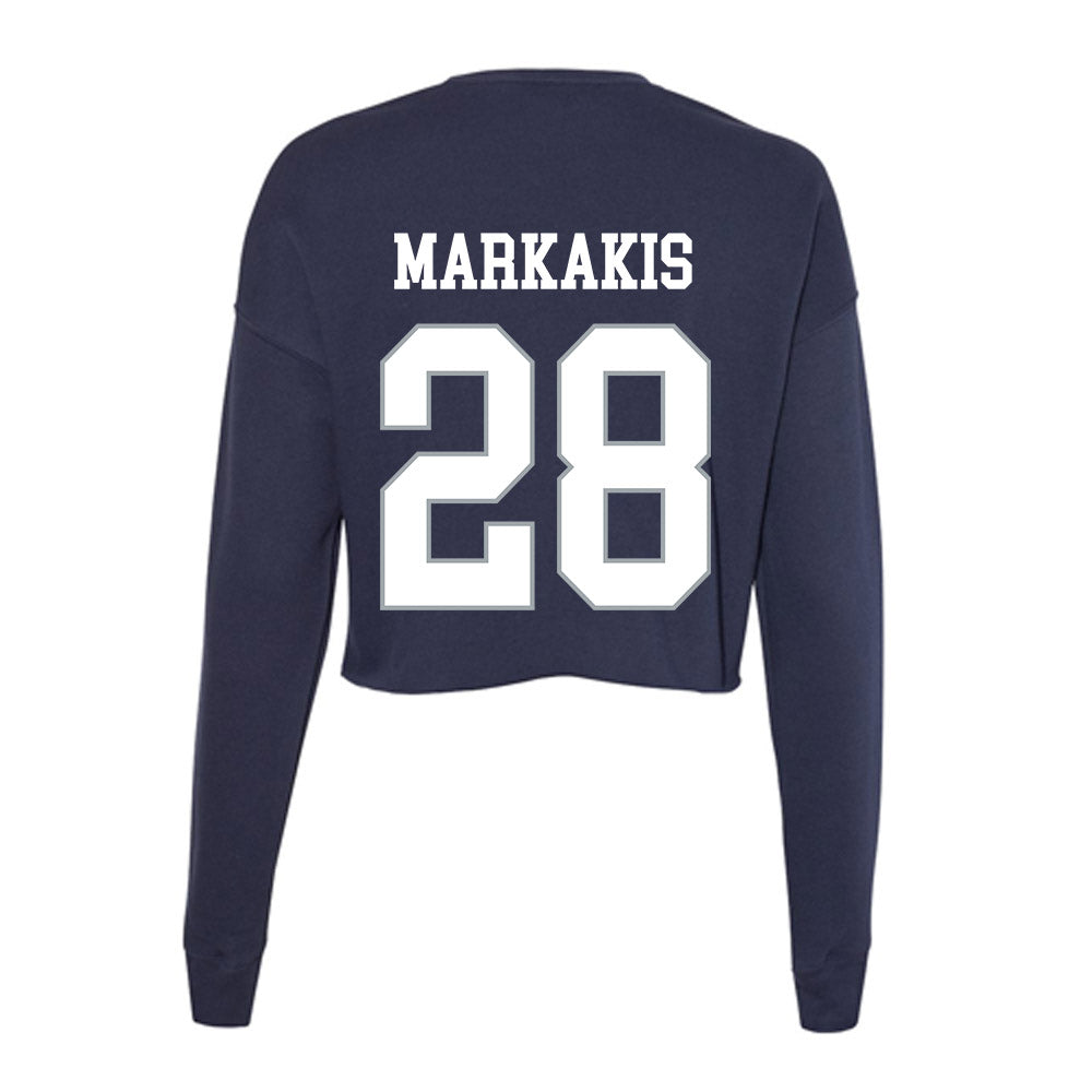 UConn - NCAA Women's Ice Hockey : Ellie Markakis - Women's Cropped Crew Fleece-1