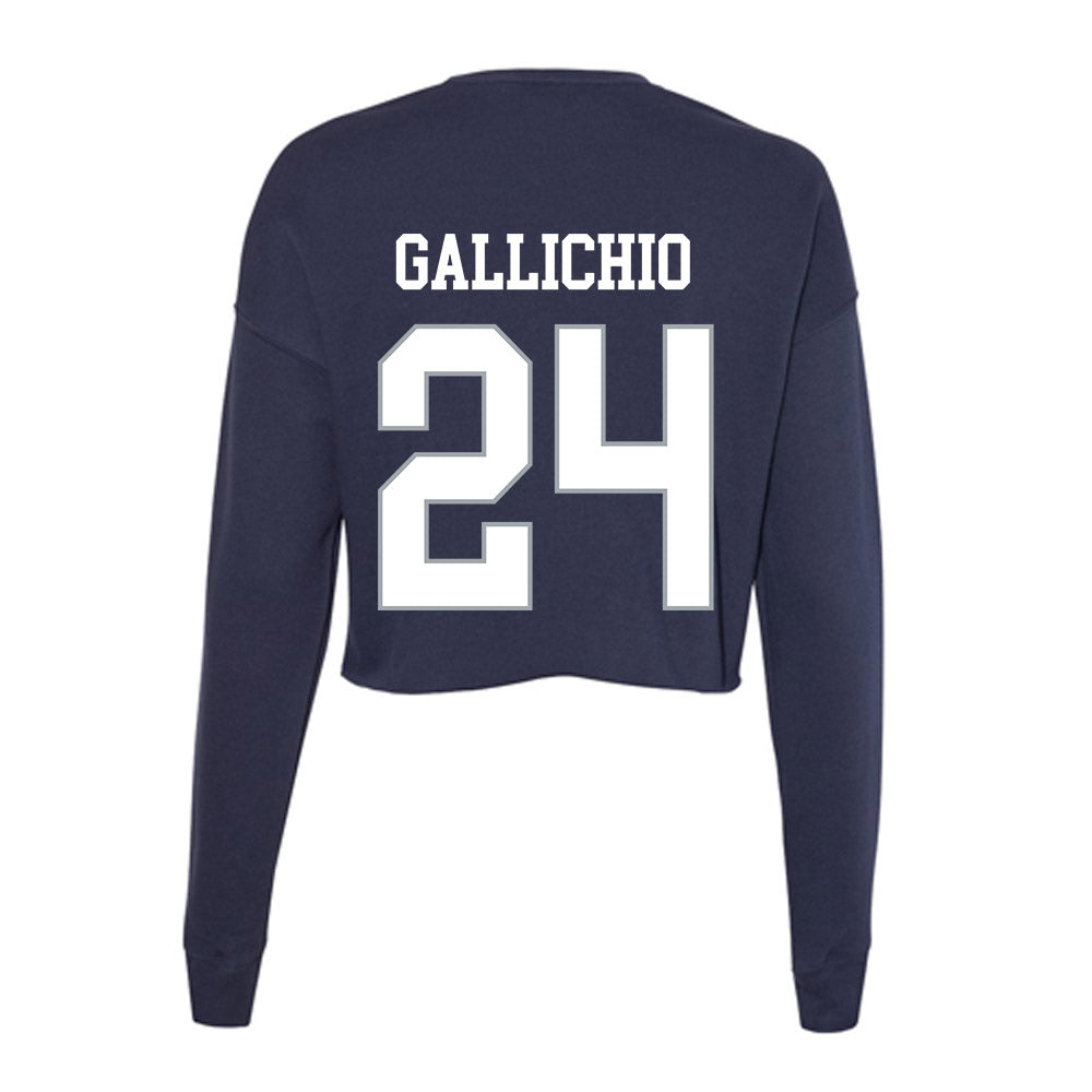 UConn - NCAA Men's Lacrosse : Eric Gallichio - Women's Cropped Crew Fleece-1