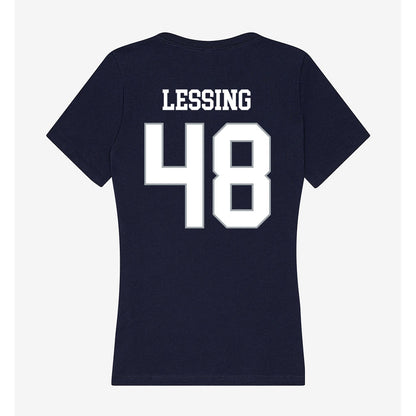 UConn - NCAA Baseball : Justin Lessing - Women's V-Neck T-Shirt-1