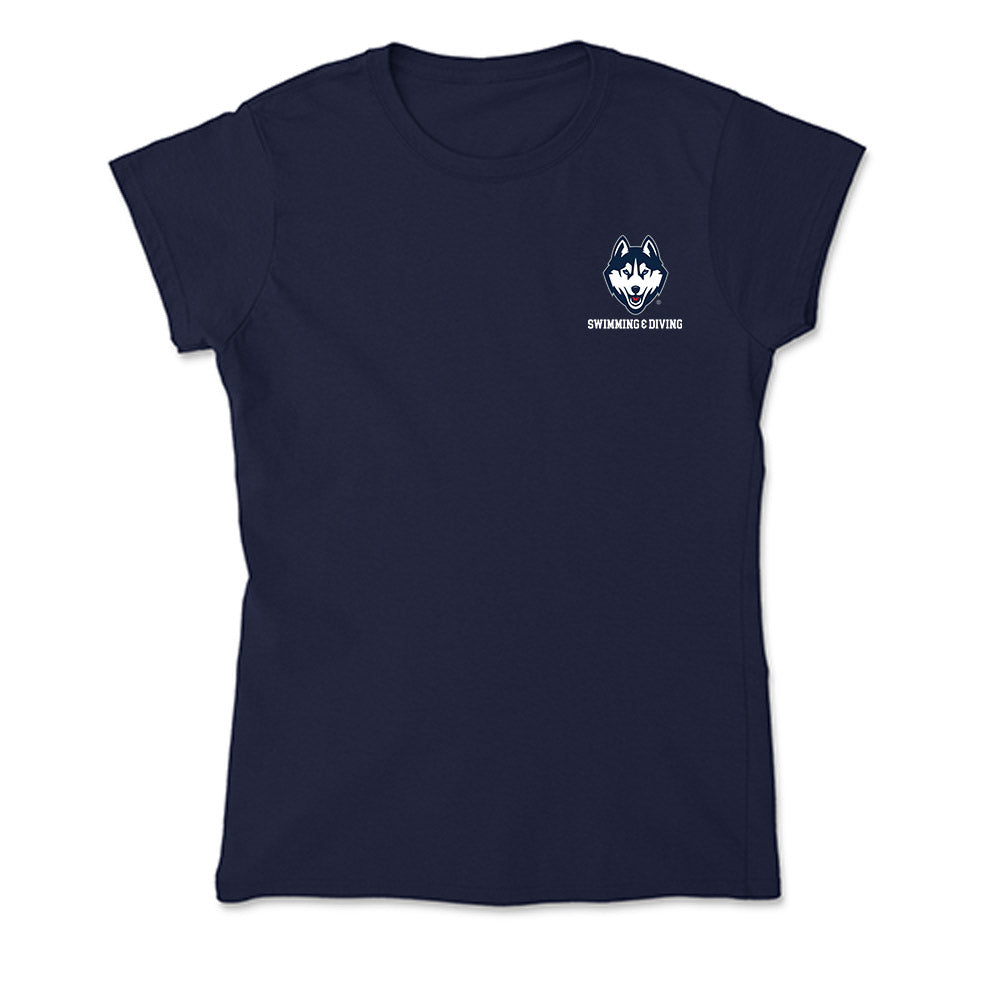 UConn - NCAA Women's Swimming & Diving : Lydia Gonzales - Soft Style Women’s T-Shirt-0