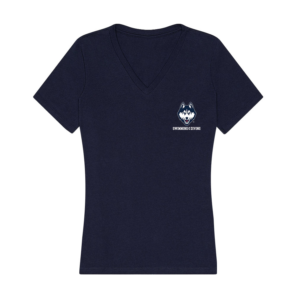 UConn - NCAA Women's Swimming & Diving : Lydia Gonzales - Women's V-Neck T-Shirt-0