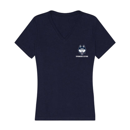 UConn - NCAA Women's Swimming & Diving : Lydia Gonzales - Women's V-Neck T-Shirt-0