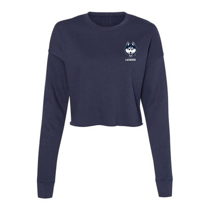 UConn - NCAA Men's Lacrosse : Eric Gallichio - Women's Cropped Crew Fleece-0