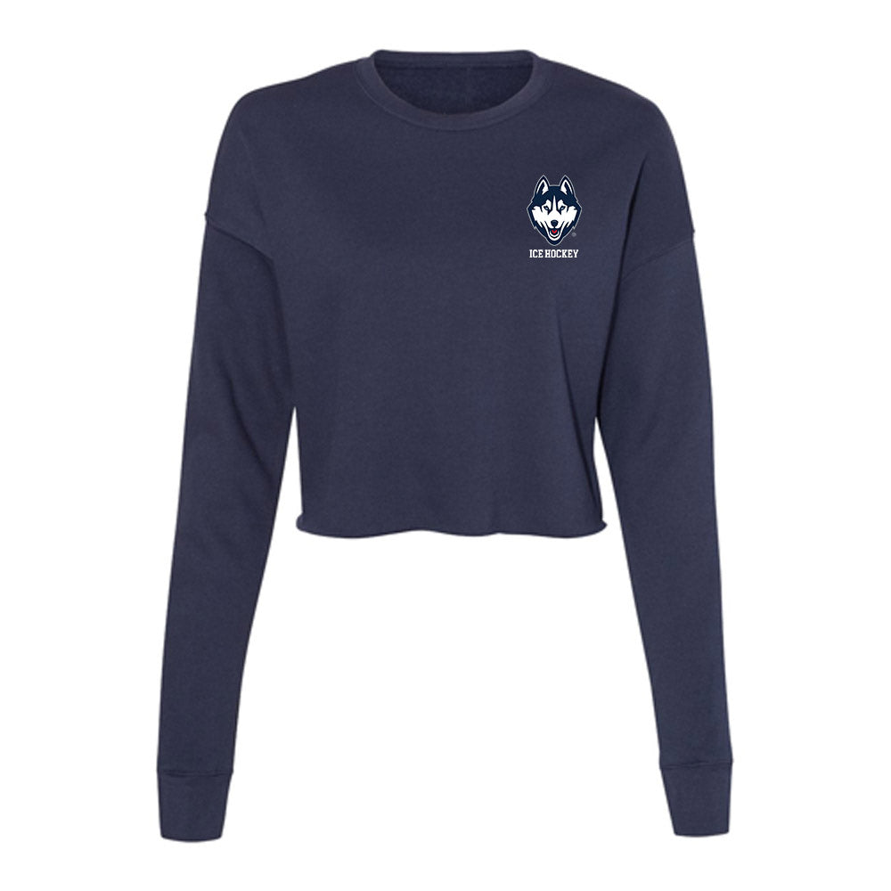 UConn - NCAA Women's Ice Hockey : Ellie Markakis - Women's Cropped Crew Fleece-0