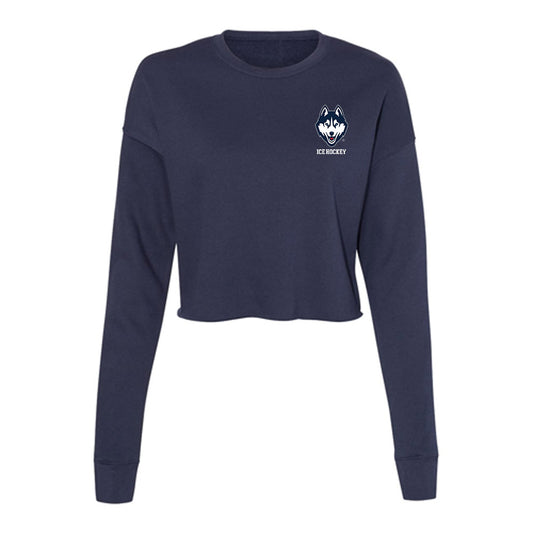 UConn - NCAA Women's Ice Hockey : Ellie Markakis - Women's Cropped Crew Fleece-0