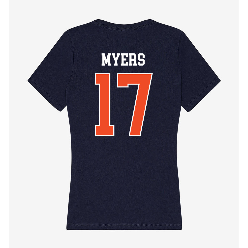 Auburn - NCAA Football : Will Myers - Classic Shersey Women's V-Neck T-Shirt-1