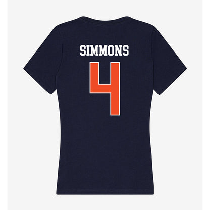Auburn - NCAA Football : Malcolm Simmons - Classic Shersey Women's V-Neck T-Shirt-1