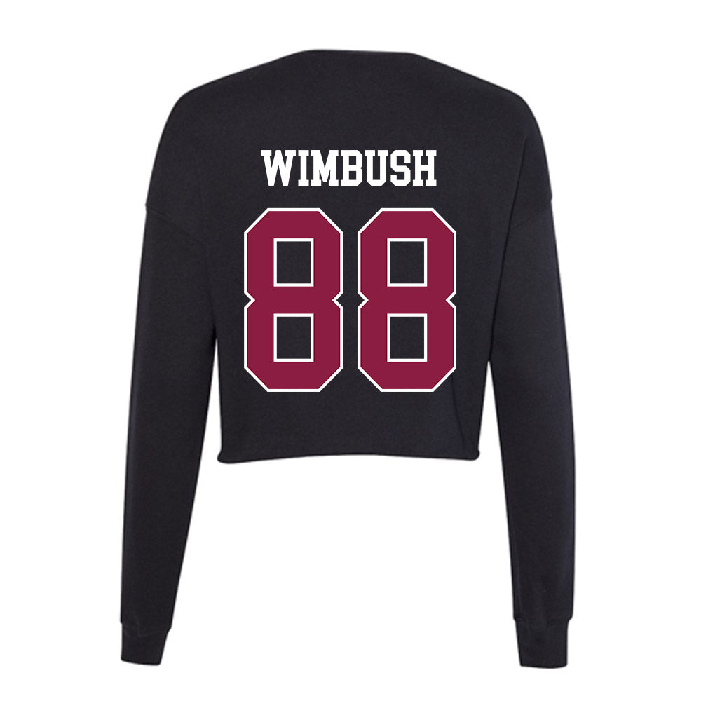 Virginia Tech - NCAA Football : Zeke Wimbush - Women's Cropped Crew Fleece-1