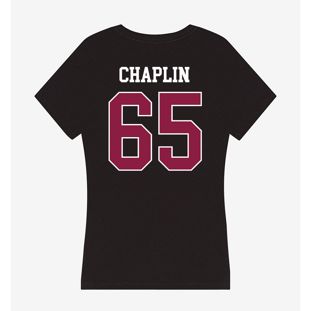Virginia Tech - NCAA Football : Xavier Chaplin - Women's V-Neck T-Shirt-1