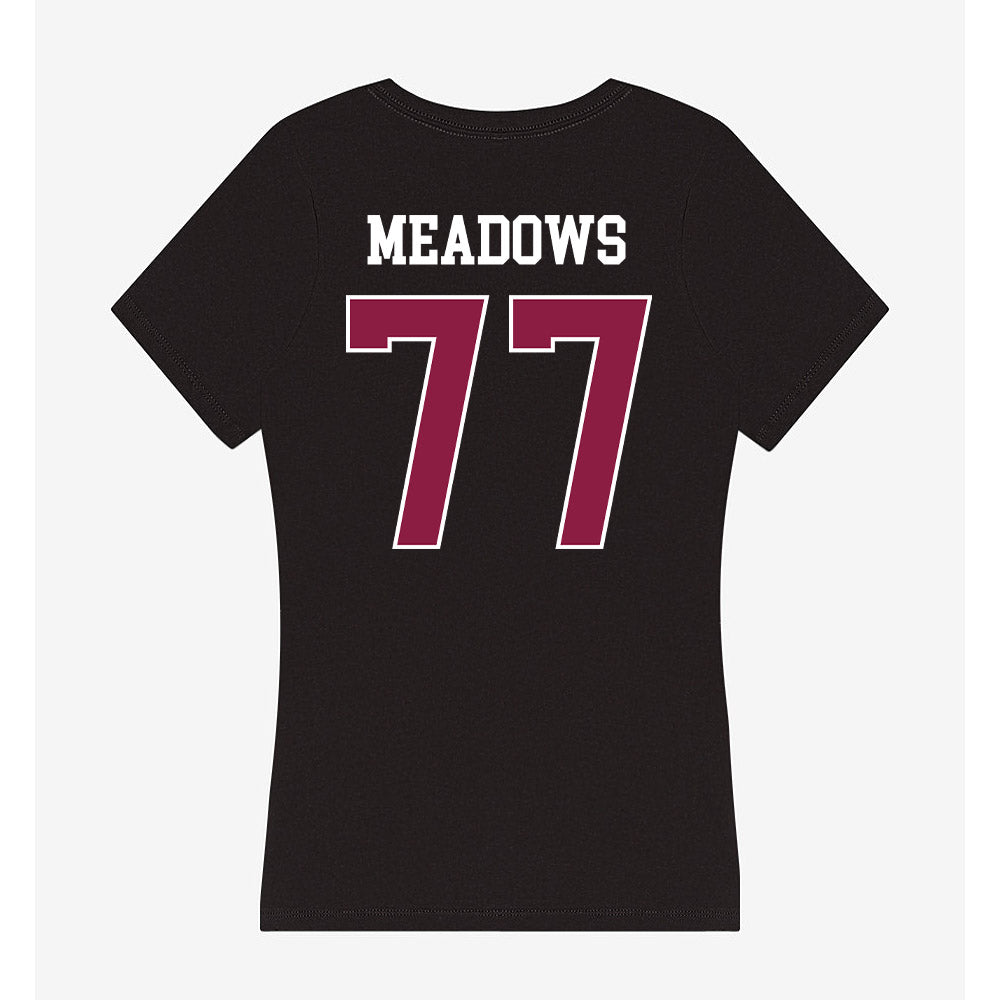 Virginia Tech - NCAA Football : Brody Meadows - Women's V-Neck T-Shirt-1