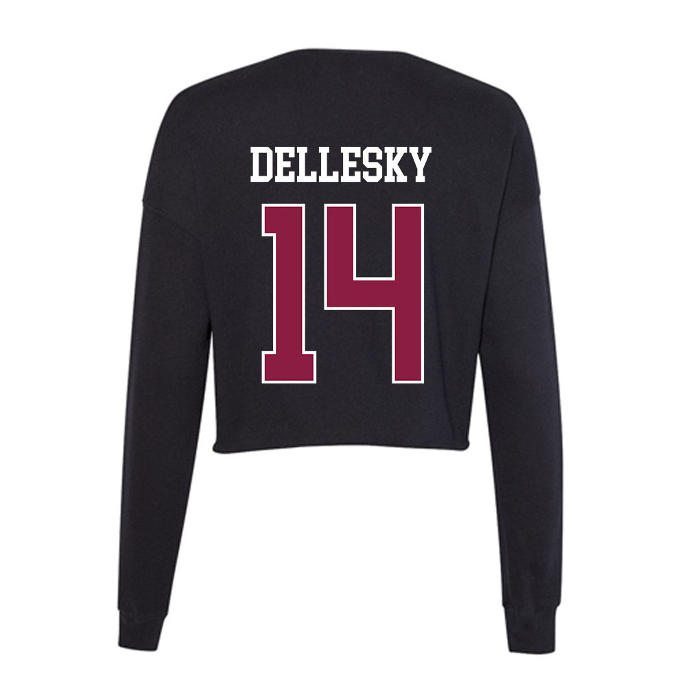 Virginia Tech - NCAA Women's Volleyball : Erica Dellesky - Women's Cropped Crew Fleece-1
