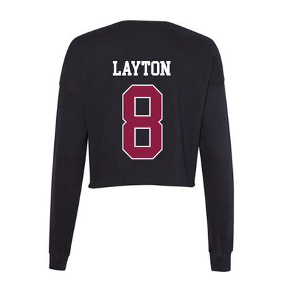 Virginia Tech - NCAA Softball : Avery Layton - Women's Cropped Crew Fleece-1
