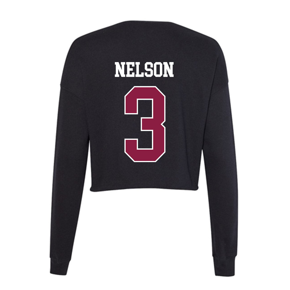 Virginia Tech - NCAA Women's Basketball : Mackenzie Nelson - Women's Cropped Crew Fleece-1