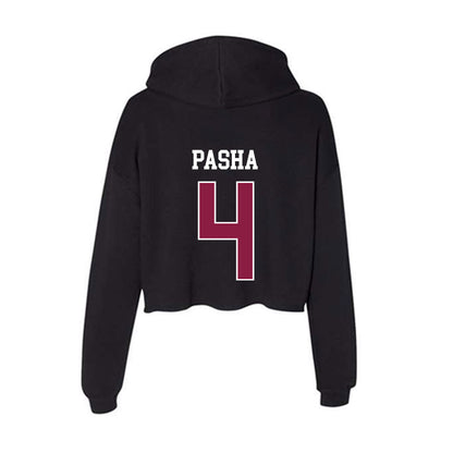 Virginia Tech - NCAA Men's Basketball : Izaiah Pasha - Women's Crop Fleece Hoodie-1