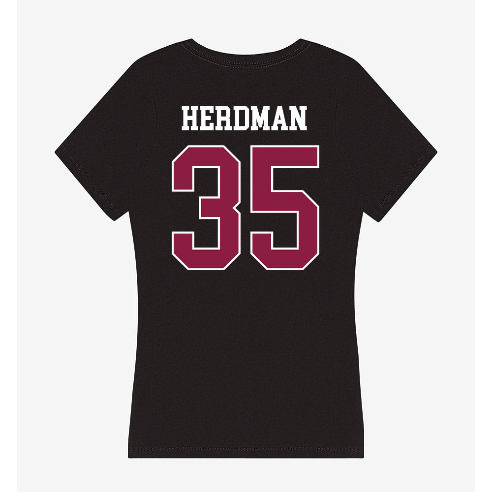 Virginia Tech - NCAA Football : Cade Herdman - Women's V-Neck T-Shirt-1