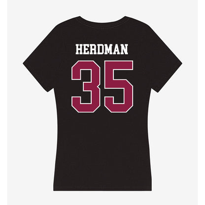 Virginia Tech - NCAA Football : Cade Herdman - Women's V-Neck T-Shirt-1