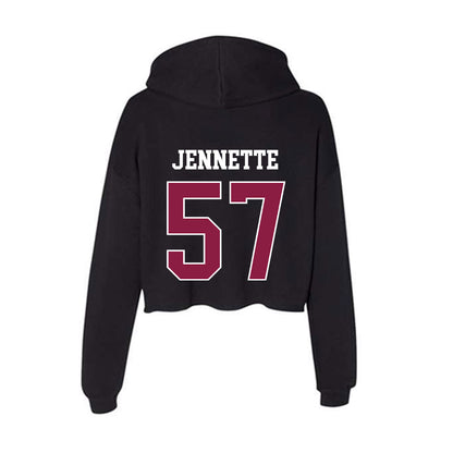 Virginia Tech - NCAA Football : James Jennette - Women's Crop Fleece Hoodie-1