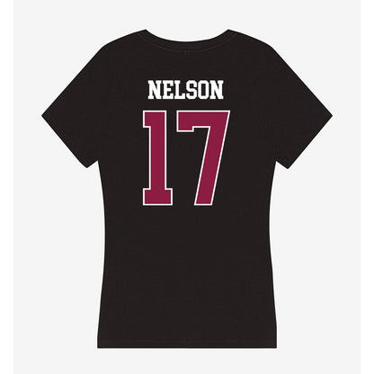 Virginia Tech - NCAA Football : Cole Nelson - Women's V-Neck T-Shirt-1