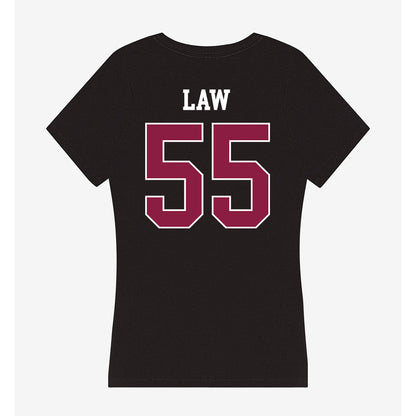 Virginia Tech - NCAA Football : Lemar Law - Women's V-Neck T-Shirt-1