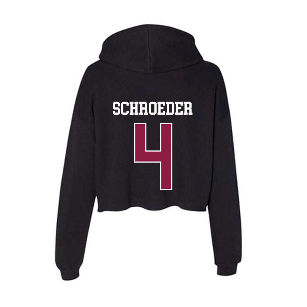 Virginia Tech - NCAA Men's Soccer : Evan Schroeder - Women's Crop Fleece Hoodie-1