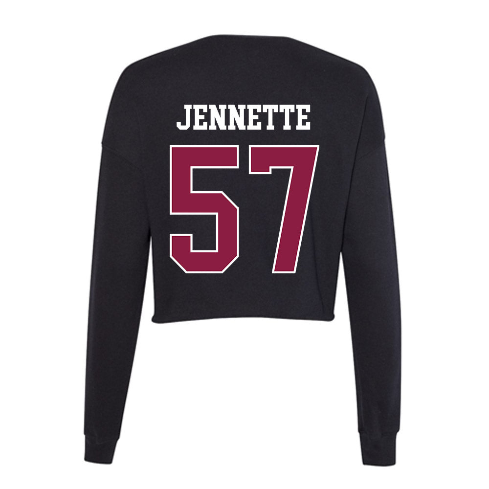 Virginia Tech - NCAA Football : James Jennette - Women's Cropped Crew Fleece-1