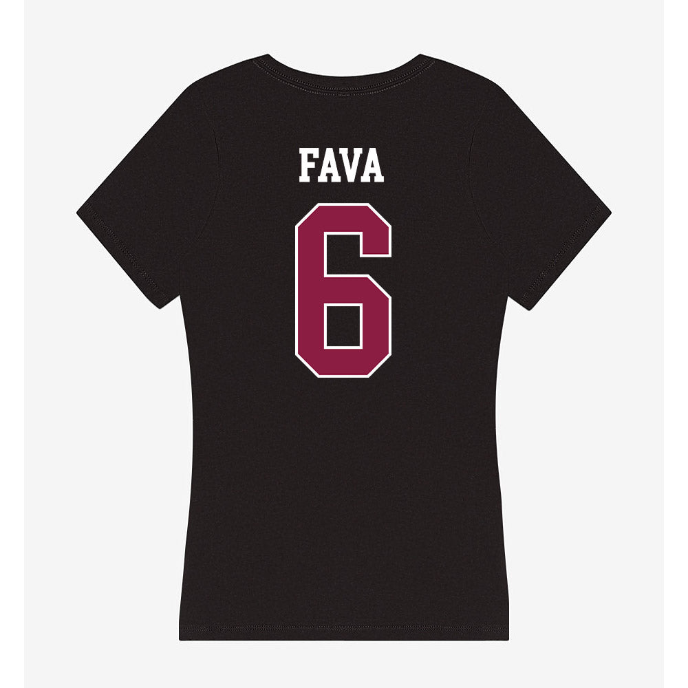 Virginia Tech - NCAA Women's Volleyball : Erica Fava - Women's V-Neck T-Shirt-1