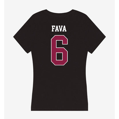 Virginia Tech - NCAA Women's Volleyball : Erica Fava - Women's V-Neck T-Shirt-1