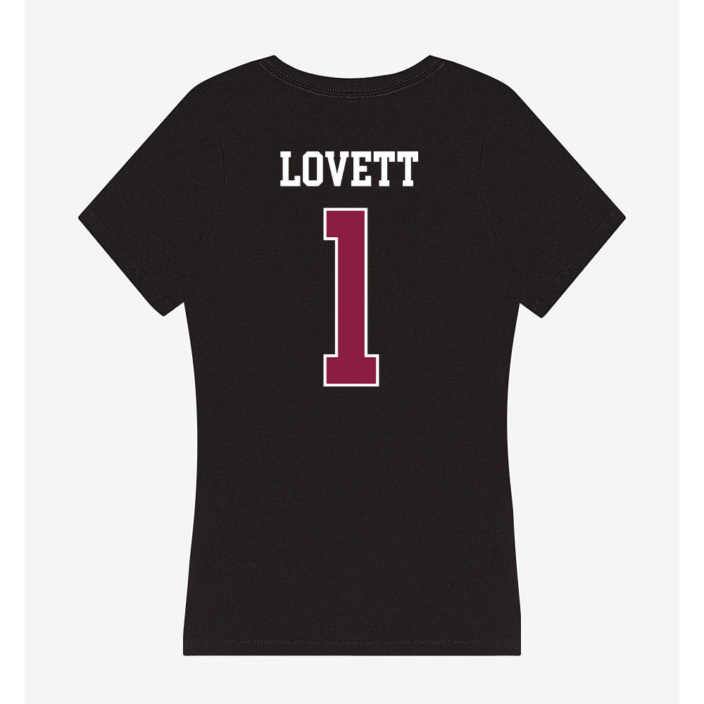 Virginia Tech - NCAA Football : Dante Lovett - Women's V-Neck T-Shirt-1