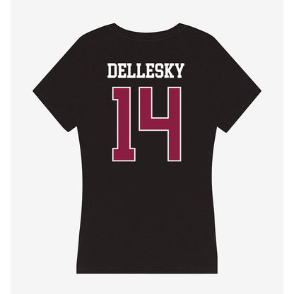 Virginia Tech - NCAA Women's Volleyball : Erica Dellesky - Women's V-Neck T-Shirt-1