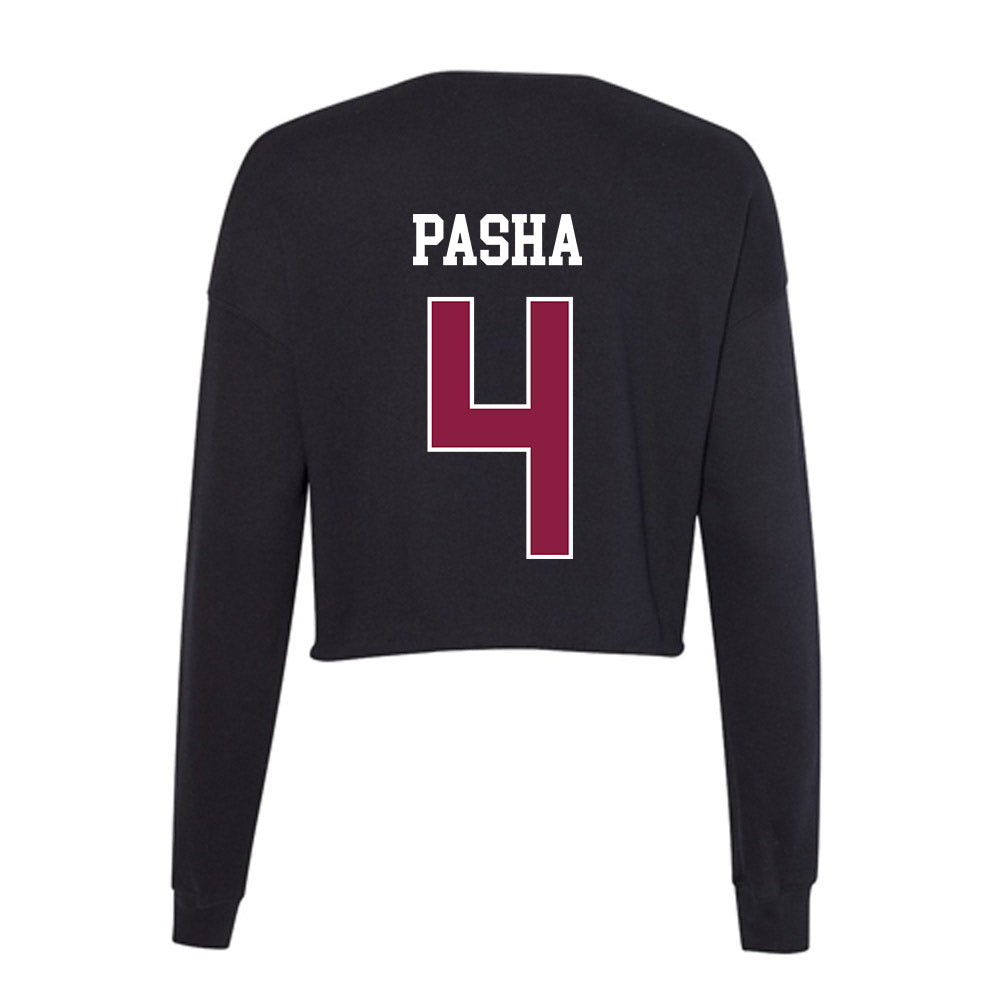 Virginia Tech - NCAA Men's Basketball : Izaiah Pasha - Women's Cropped Crew Fleece-1