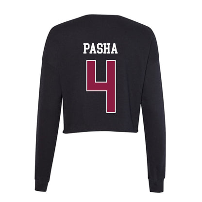 Virginia Tech - NCAA Men's Basketball : Izaiah Pasha - Women's Cropped Crew Fleece-1