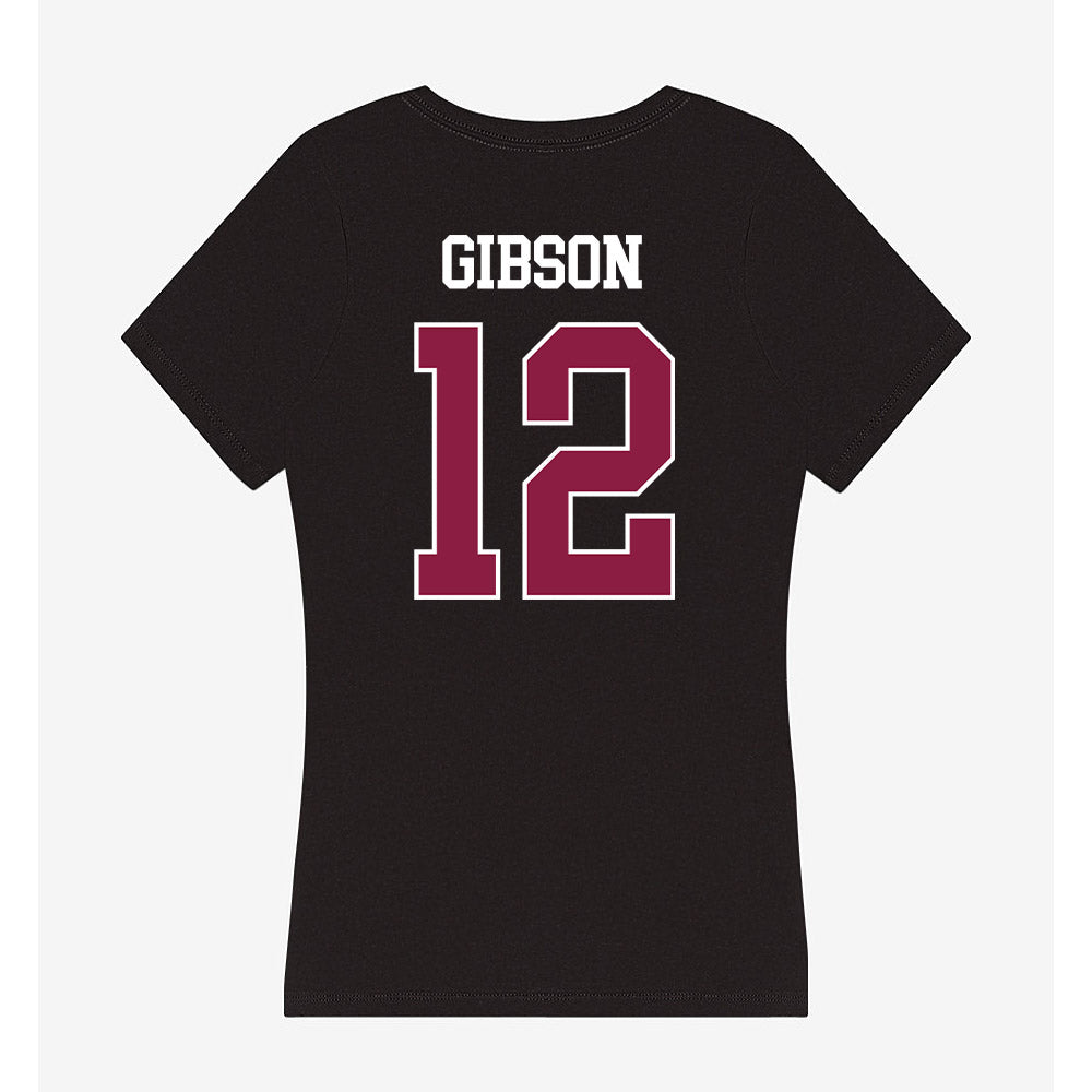 Virginia Tech - NCAA Baseball : Ethan Gibson - Women's V-Neck T-Shirt-1