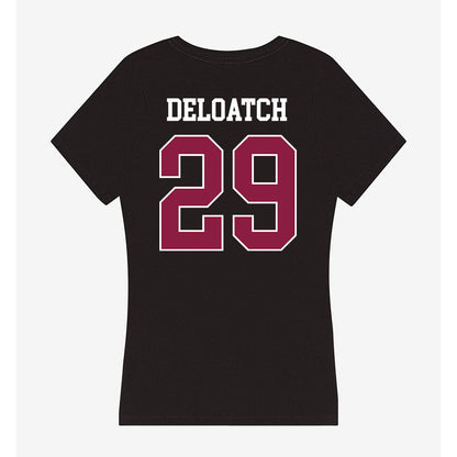 Virginia Tech - NCAA Football : Jahmari DeLoatch - Women's V-Neck T-Shirt-1