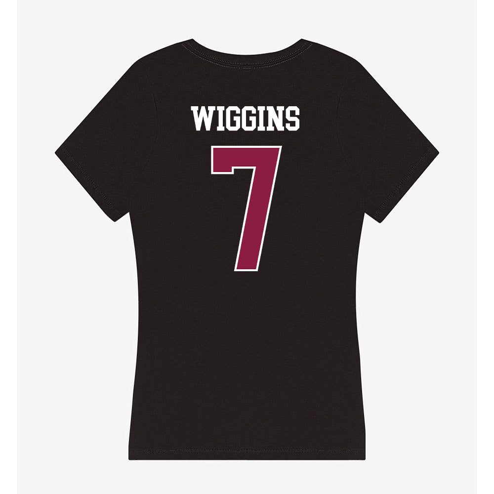 Virginia Tech - NCAA Football : Chanz Wiggins - Women's V-Neck T-Shirt-1