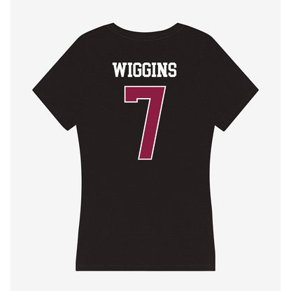 Virginia Tech - NCAA Football : Chanz Wiggins - Women's V-Neck T-Shirt-1