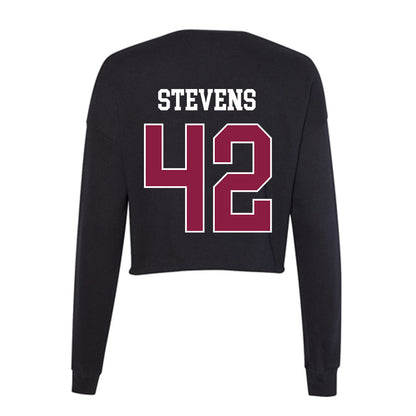 Virginia Tech - NCAA Football : Aycen Stevens - Women's Cropped Crew Fleece-1